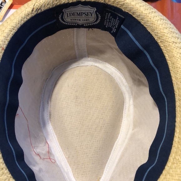 J. Dempsey 100% Paper Straw Fedora size L/XL - Picture 6 of 6